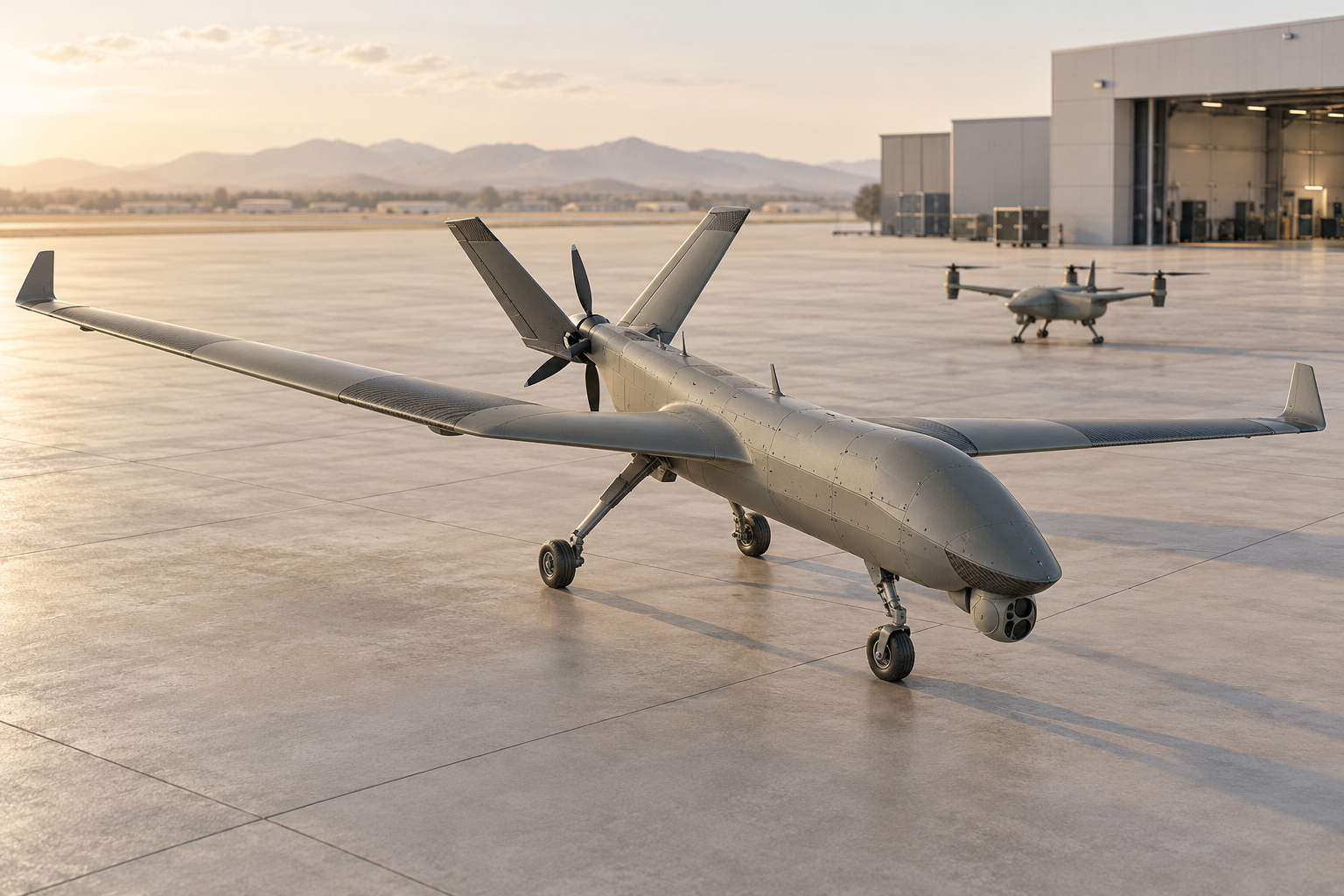 Military-style fixed-wing and VTOL reconnaissance UAVs, application scene